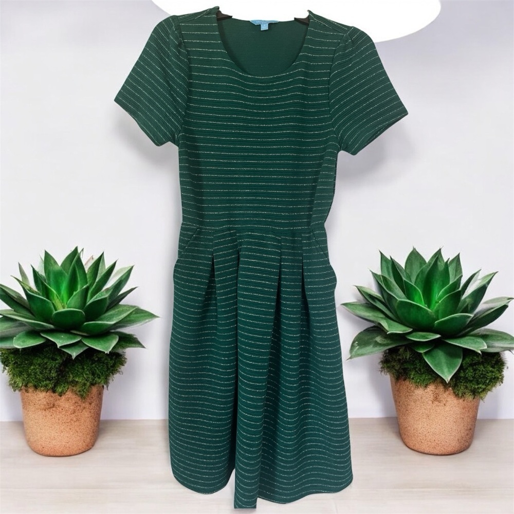 Draper James RSVP Elegant Forest Green Knit Mini Dress, Women’s Sz S - Picture 5 of 13